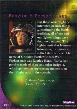 1997 SkyBox Babylon 5 Special Edition #23 Ghost Rider Back