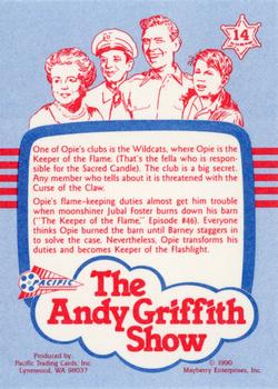 1990 Pacific The Andy Griffith Show Series 1 #14 Keeper of the Flame Back