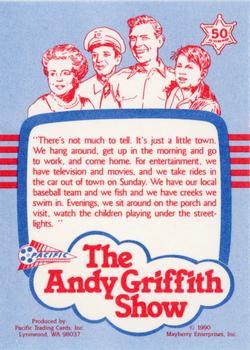 1990 Pacific The Andy Griffith Show Series 1 #50 Andy Taylor on Mayberry: Back