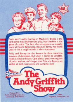 1990 Pacific The Andy Griffith Show Series 1 #68 Go Fish Back