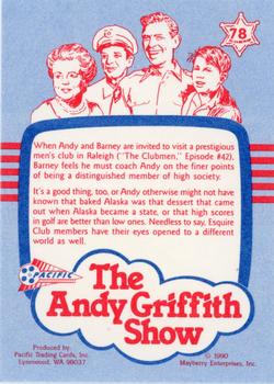 1990 Pacific The Andy Griffith Show Series 1 #78 Ready for the Esquire Club Back