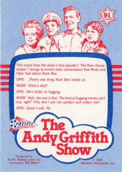 1990 Pacific The Andy Griffith Show Series 1 #91 The New Housekeeper Back