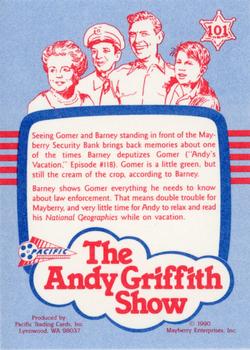 1990 Pacific The Andy Griffith Show Series 1 #101 Alert at All Times Back