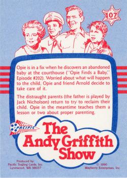 1990 Pacific The Andy Griffith Show Series 1 #107 A Basket Case for Opie Back