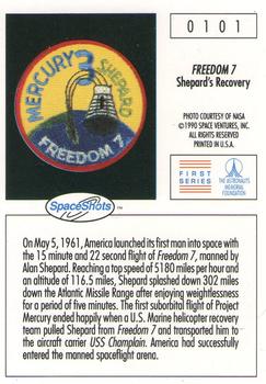 1990-92 Space Ventures Space Shots #0101 Freedom 7 - Shepard's Recovery Back