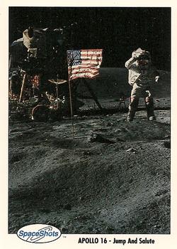 1990-92 Space Ventures Space Shots #0087 Apollo 16 - Jump And Salute Front