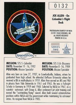 1990-92 Space Ventures Space Shots #0132 Joe Allen - On Columbia's Flight Deck Back