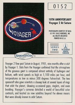 1990-92 Space Ventures Space Shots #0152 10th Anniversary - Voyager 2 At Saturn Back
