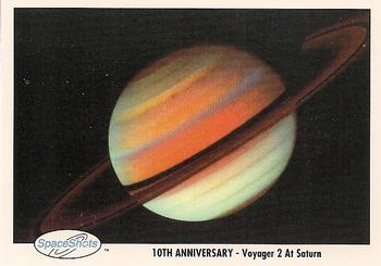 1990-92 Space Ventures Space Shots #0152 10th Anniversary - Voyager 2 At Saturn Front