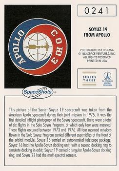 1990-92 Space Ventures Space Shots #0241 Soyuz 19 from Apollo Back