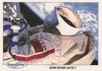 1990-92 Space Ventures Space Shots #0244 Kizim Outside Salyut 7 Front