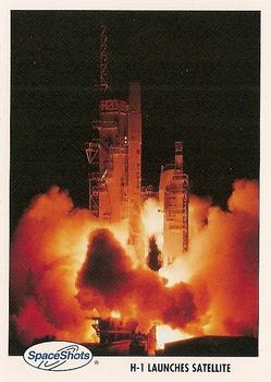 1990-92 Space Ventures Space Shots #0260 H-1 Launches Satellite Front