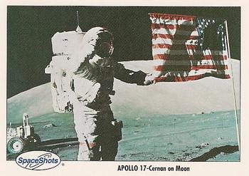1990-92 Space Ventures Space Shots #0284 Apollo 17 - Cernan on Moon Front