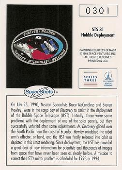 1990-92 Space Ventures Space Shots #0301 STS 31 - Hubble Deployment Back