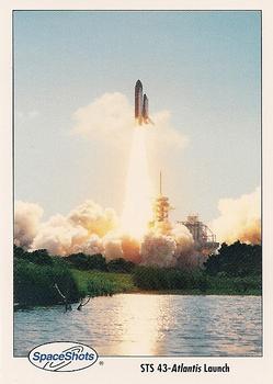 1990-92 Space Ventures Space Shots #0303 STS 43 - Atlantis Launch Front