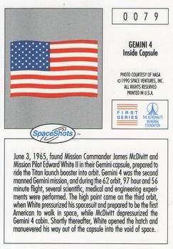 1990-92 Space Ventures Space Shots #0079 Gemini 4 - Inside Capsule Back