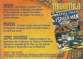 1997 Fleer Spider-Man International #31 Tarantula Back