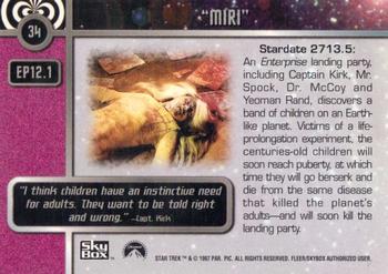1997 SkyBox Star Trek Original Series 1 #34 EP12.1   Miri Back