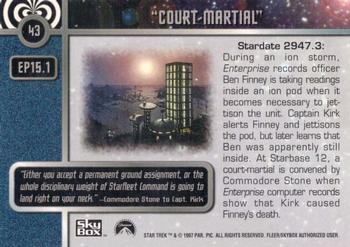 1997 SkyBox Star Trek Original Series 1 #43 EP15.1   Court-Martial Back