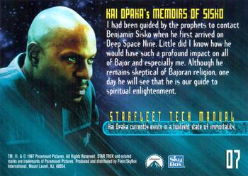 1997 Fleer Star Trek Deep Space Nine Profiles #7 Kai Opaka's Memoirs of Sisko Back