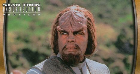 1998 SkyBox Star Trek Insurrection #58 Lieutenant Commander Worf Front