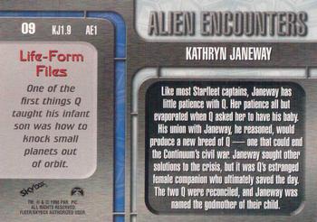 1998 SkyBox Star Trek Voyager Profiles #09 Kathryn Janeway - Alien Encounter - Q Back