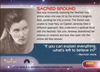 1999 SkyBox Star Trek Voyager: Closer to Home #188 Sacred Ground Back