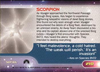 1999 SkyBox Star Trek Voyager: Closer to Home #210 Scorpion Back