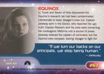1999 SkyBox Star Trek Voyager: Closer to Home #267 Equinox Back