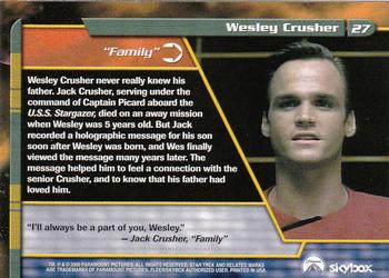 2000 SkyBox Star Trek The Next Generation Profiles #27 Wesley Crusher Back
