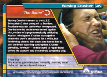 2000 SkyBox Star Trek The Next Generation Profiles #45 Wesley Crusher Back