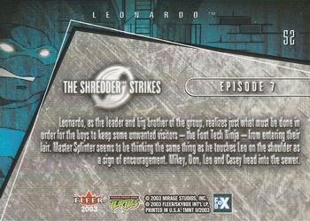 2003 Fleer Teenage Mutant Ninja Turtles 2: The Shredder Strikes #52 Leonardo Back