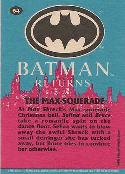 1992 O-Pee-Chee Batman Returns #64 The Max-squerade Back