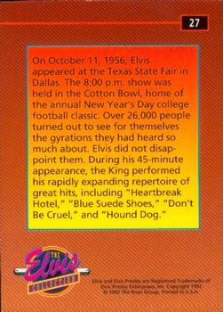 1992 The River Group The Elvis Collection #27 On October 11, 1956, Elvis appeared at the Texas State Fair... Back