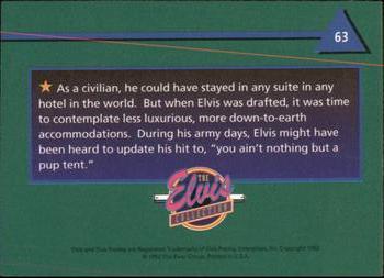 1992 The River Group The Elvis Collection #63 As a civilian, he could have stayed in any suite... Back