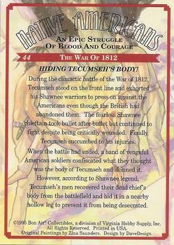 1995 Bon Air Native Americans: An Epic Struggle of Blood and Courage (Hobby Version) #44 Hiding Tecumseh's Body! Back