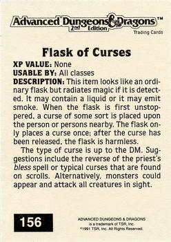 1991 TSR Advanced Dungeons & Dragons - Silver #156 Flask of Curses Back