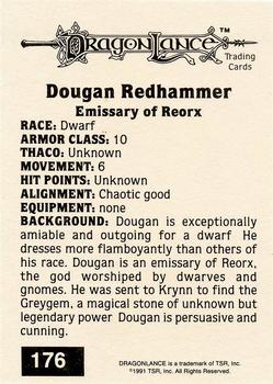 1991 TSR Advanced Dungeons & Dragons - Silver #176 Dougan Redhammer Back
