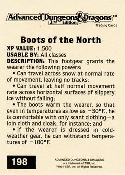 1991 TSR Advanced Dungeons & Dragons - Silver #198 Boots of the North Back