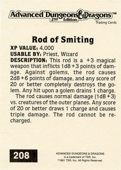 1991 TSR Advanced Dungeons & Dragons - Silver #208 Rod of Smiting Back
