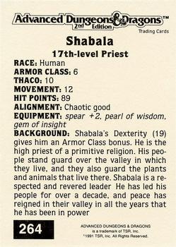 1991 TSR Advanced Dungeons & Dragons - Silver #264 Shabala Back