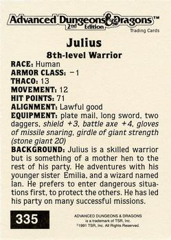 1991 TSR Advanced Dungeons & Dragons - Silver #335 Julius Back