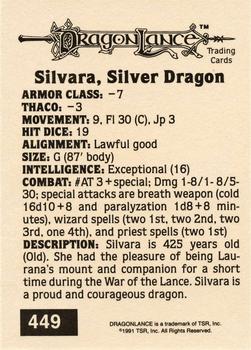 1991 TSR Advanced Dungeons & Dragons - Silver #449 Silvara, Silver Dragon Back