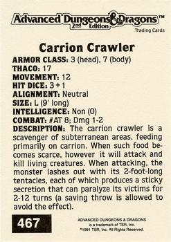 1991 TSR Advanced Dungeons & Dragons - Silver #467 Carrion Crawler Back