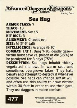 1991 TSR Advanced Dungeons & Dragons - Silver #477 Sea Hag Back