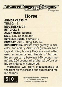 1991 TSR Advanced Dungeons & Dragons - Silver #510 Horse Back