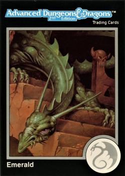 1991 TSR Advanced Dungeons & Dragons - Silver #596 Emerald, Green Dragon Front