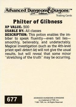 1991 TSR Advanced Dungeons & Dragons - Silver #677 Philter of Glibness Back