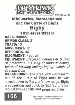 1992 TSR Advanced Dungeons & Dragons #166 Bigby Back