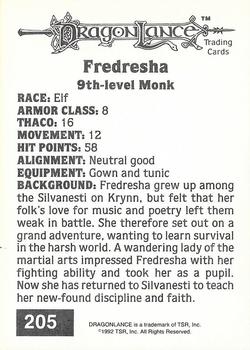 1992 TSR Advanced Dungeons & Dragons #205 Fredresha Back